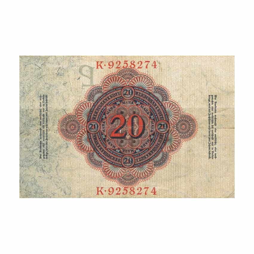 Germany 1914. 20 Marks (VF) - P-47b