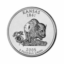 United States 2005. 25c Kansas (BU) - KM 373