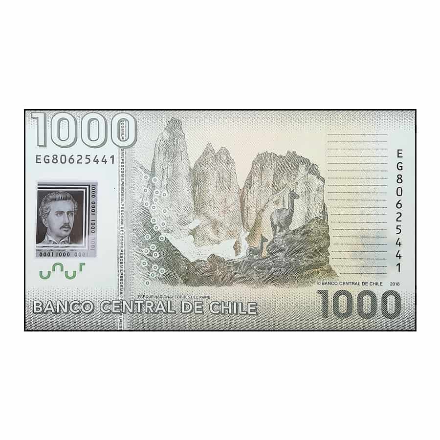 Chile 2018. 1000 pesos (VF) - P#161h