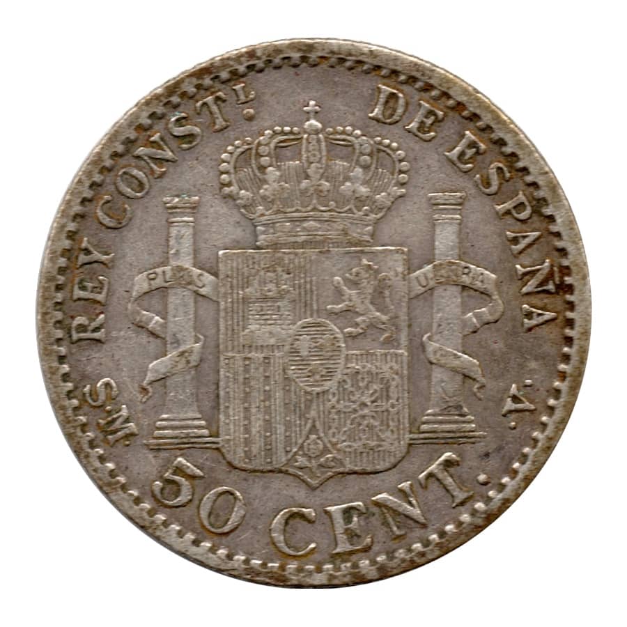 España 1904 [MND] 50 céntimos Plata. Alfonso XIII (BC)