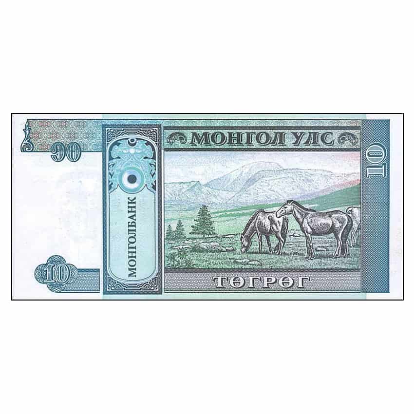 Mongolia 1993, 10 Mongo (UNC) - P-49a