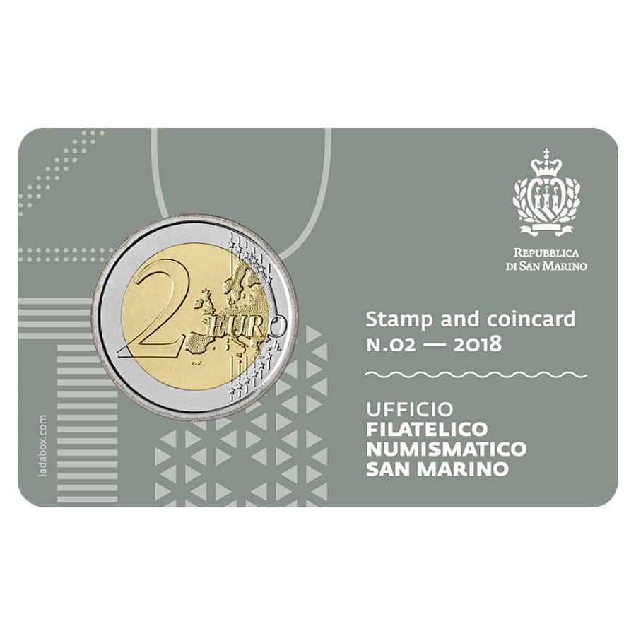 San Marino 2018 [MND] CoinCard Moneda 2€ y sello. Nº 2 (SC)