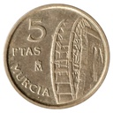 España 1999 [MND] 5 pesetas. Murcia. Juan Carlos I (MBC)