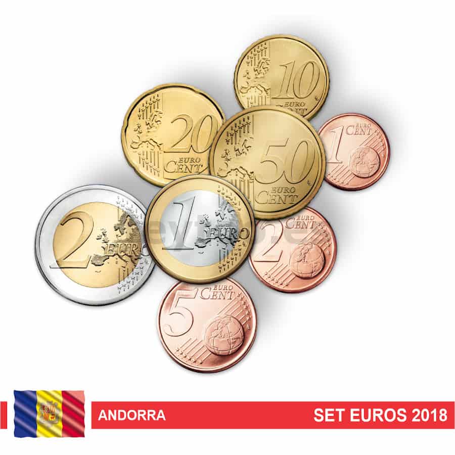 Andorra 2018. Euro coin set (UNC)