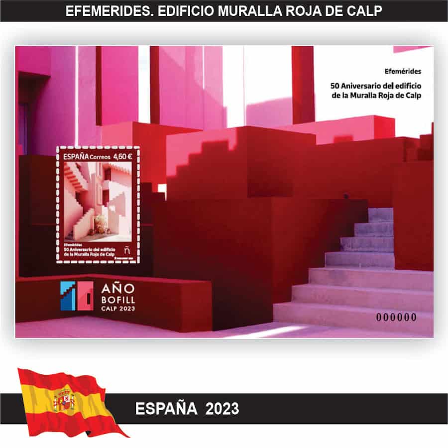 España 2023. HB Efemérides. Edificio Muralla roja de Calp (MNH) CO#1.26-01