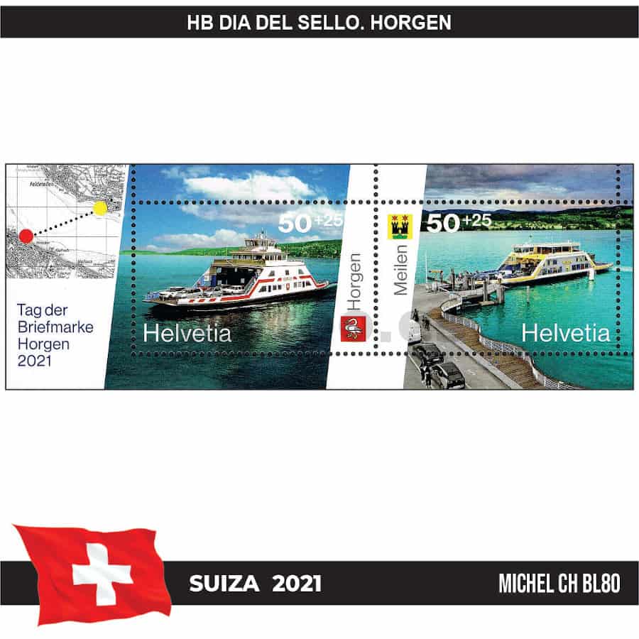 Suiza 2021. HB Día del Sello. Horgen (MNH) MI#BL80