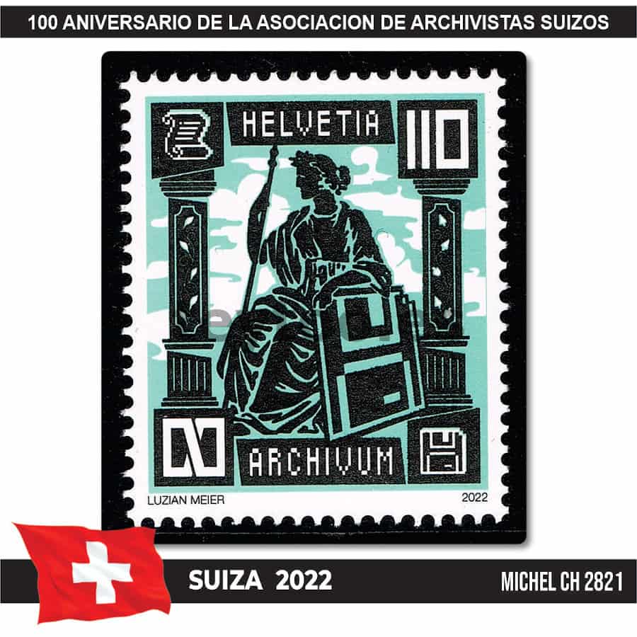 Suiza 2022. Aniversario Asociación de Archivistas Suizos (MNH) MI#2822