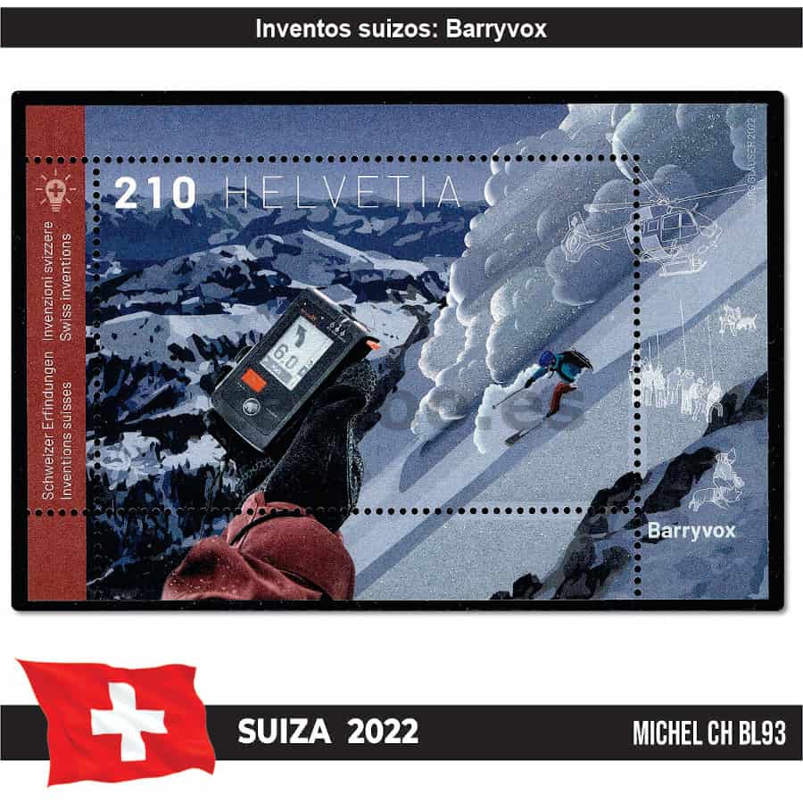 Suiza 2022. HB Inventos suizos: Barryvox (MNH) MI#BL93