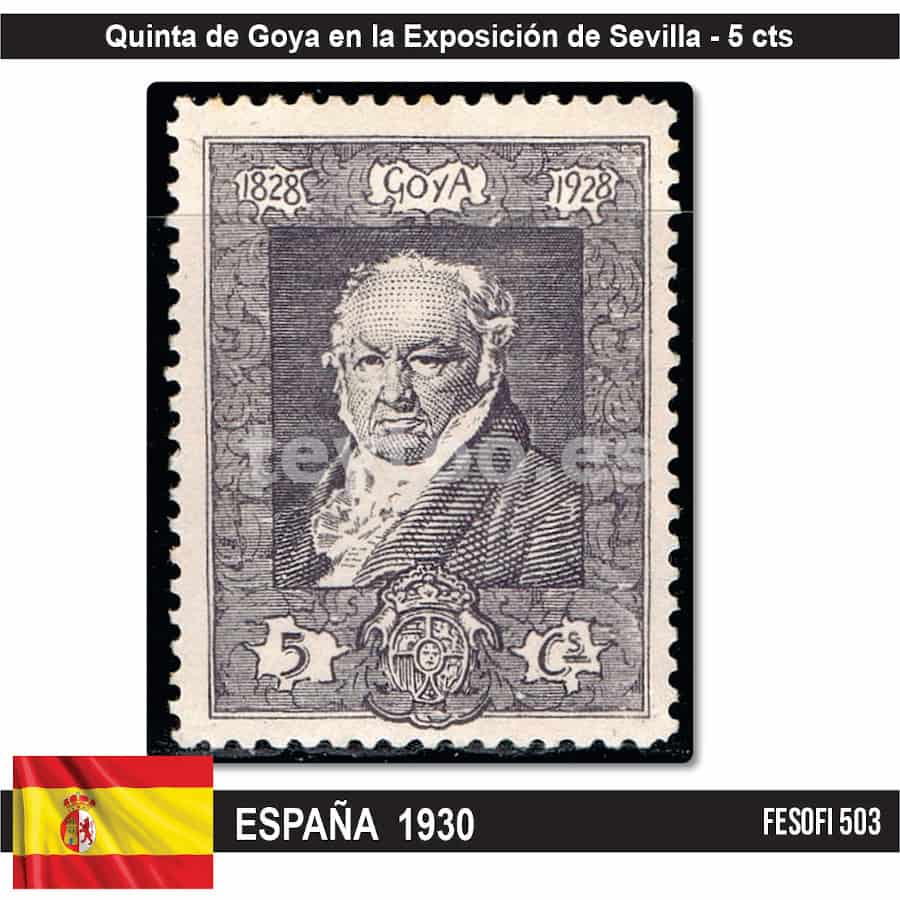 España 1930. Quinta de Goya, 5 cts (MH) FE#503