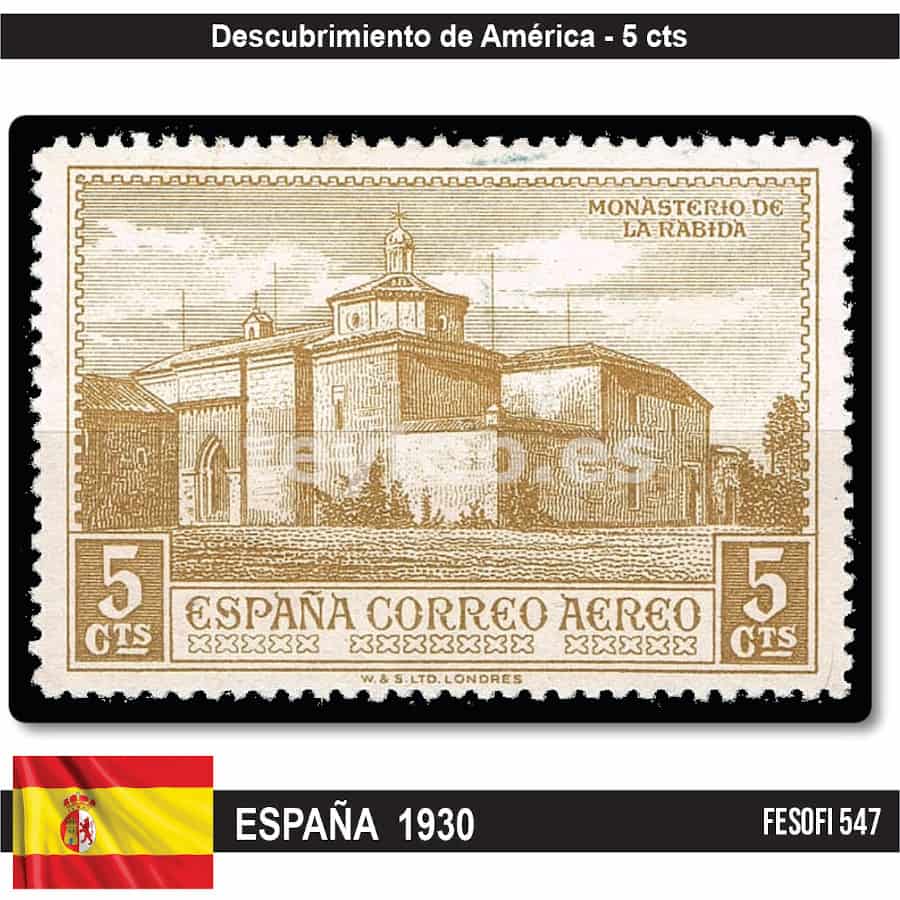 España 1930. Descubrimiento de América, 5 cts (MH) FE#547