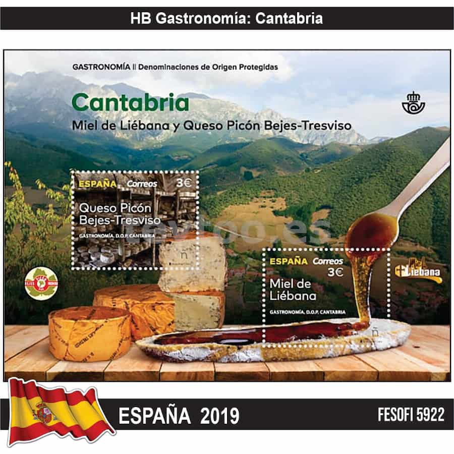 España 2019. HB Gastronomía: Cantabria (MNH) FE#5922