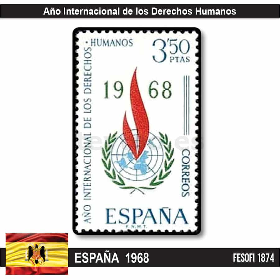 España 1968. Año internacional de los Derechos Humanos (MNH) FE#1874