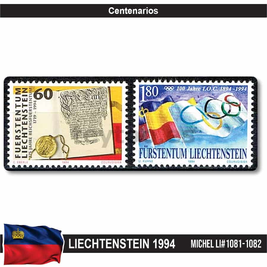 Liechtenstein 1994. Centenarios (MNH) FE#1081-1082