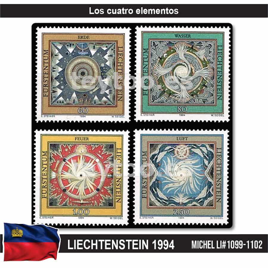 Liechtenstein 1994. Los 4 elementos (MNH) MI#1099-1102