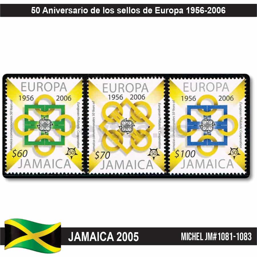 Jamaica 2005. 50 años de sellos de Europa (MNH) MI#1081-1083