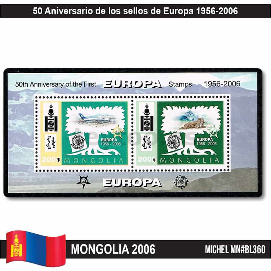 Mongolia 2006. 50 Years of Europe Stamps (MNH) MI#BL360