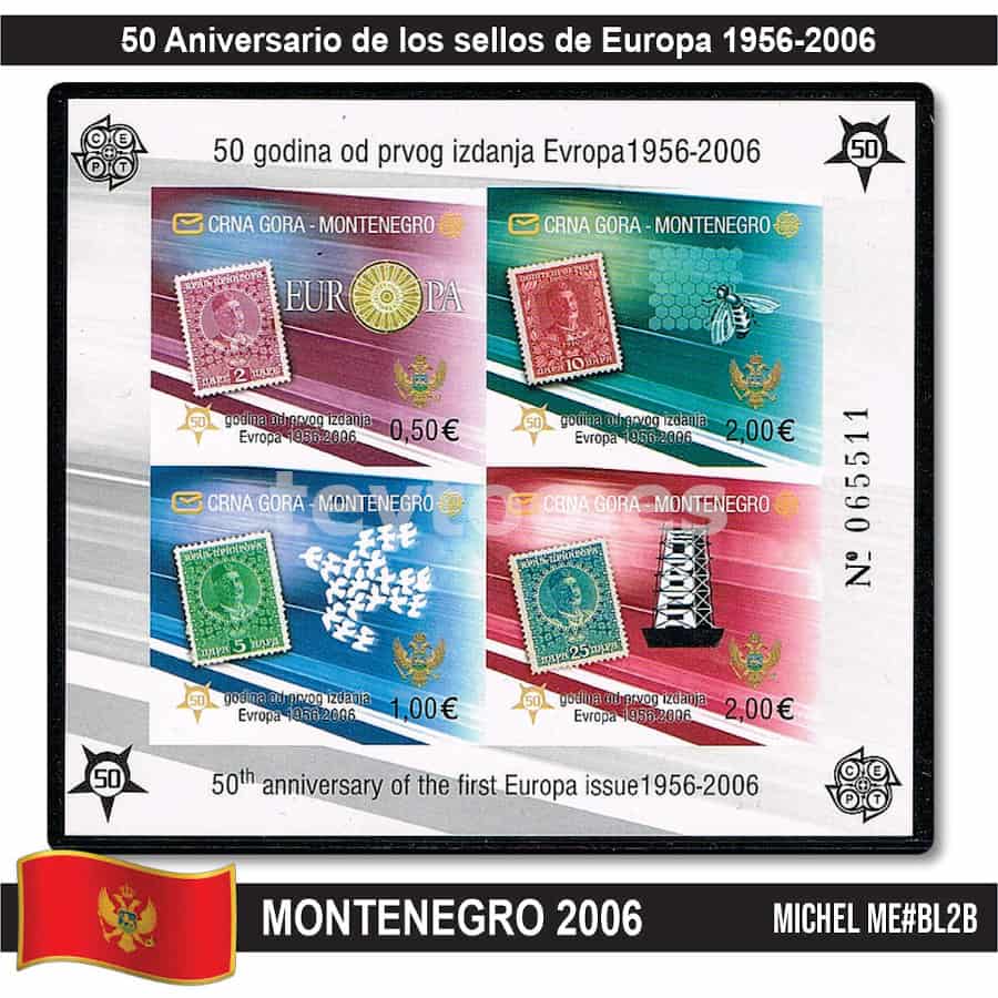 Montenegro 2006. HB 50 Years of Europe Stamps (MNH) MI#BL2B