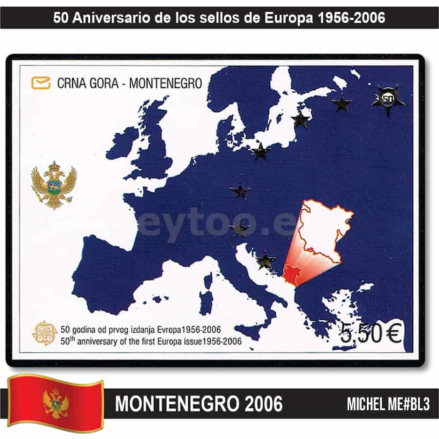 Montenegro 2006. HB 50 Years of Europe Stamps (MNH) MI#BL3