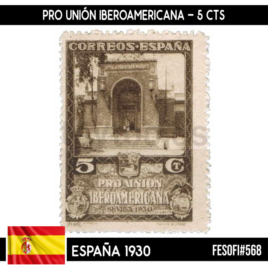 España 1930. Pro-Unión Iberoamericana, 5c (MNH) - EDIFIL 568