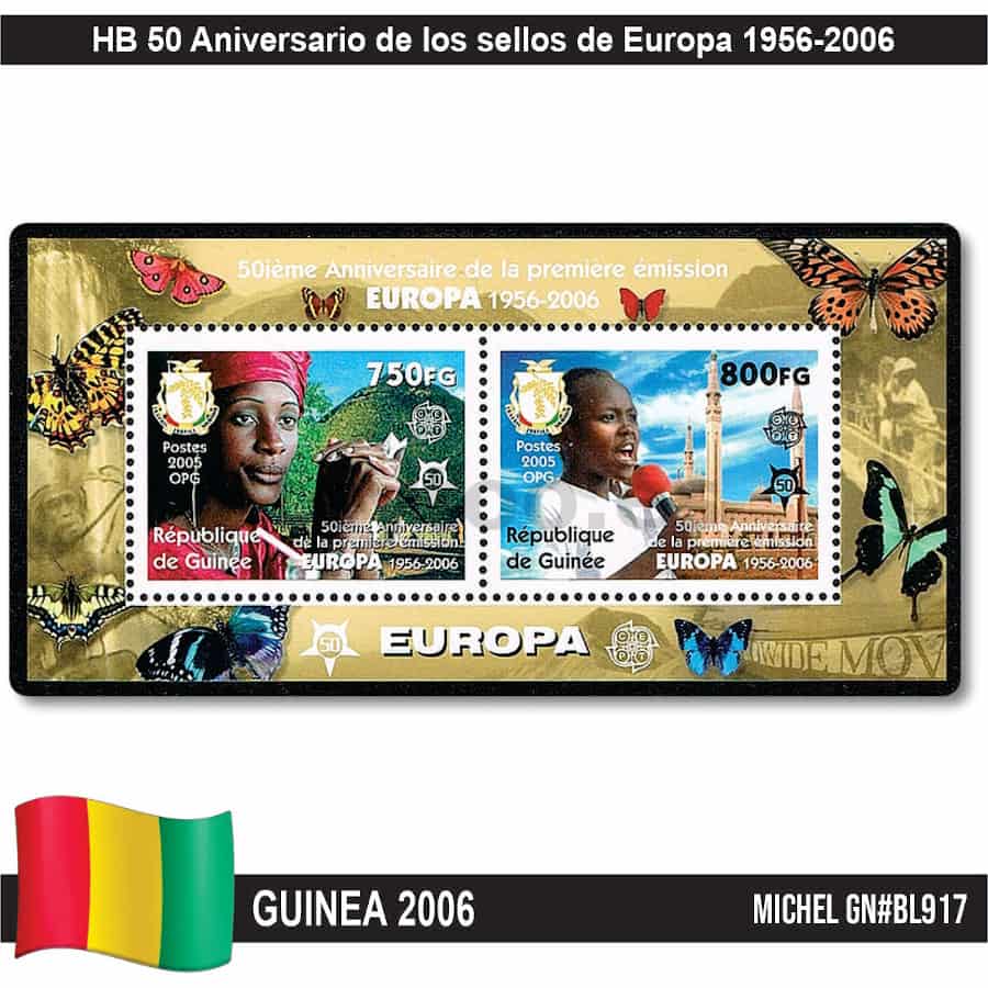 Guinea 2006. HB 50 Aniversario de los sellos de Europa (MNH) MI#BL920