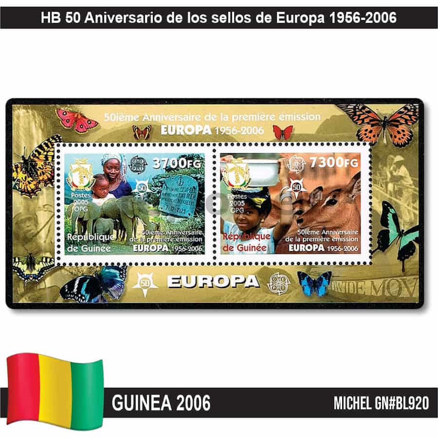 Guinea 2006. HB 50 Aniversario de los sellos de Europa (MNH) MI#BL917 (copia)