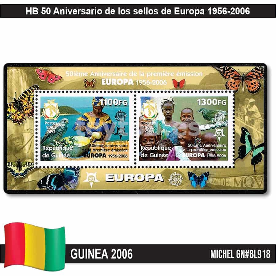 Guinea 2006. HB 50th Anniversary of the Stamps of Europe (MNH) MI#BL918