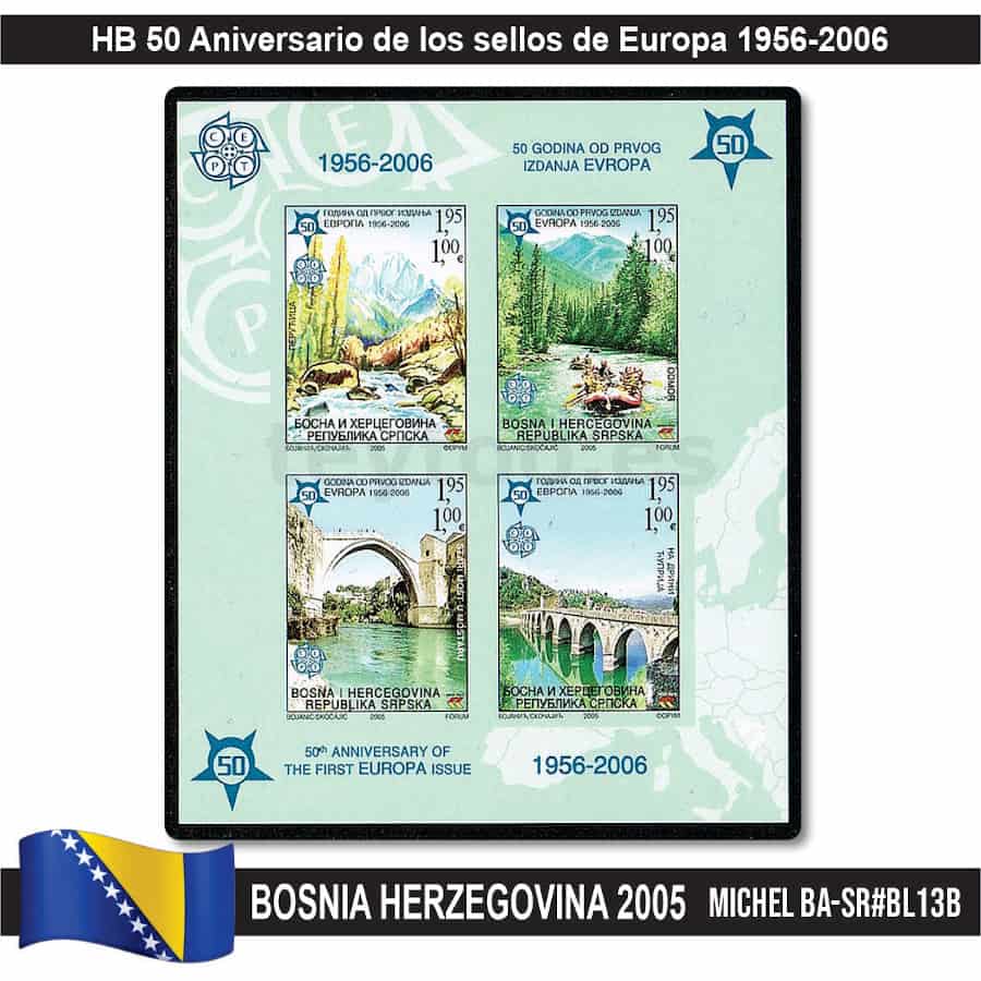 Bosnia Herzegovina 2005. HB 50 Aniversario sellos de Europa (MNH) MI#BL13A (copia)