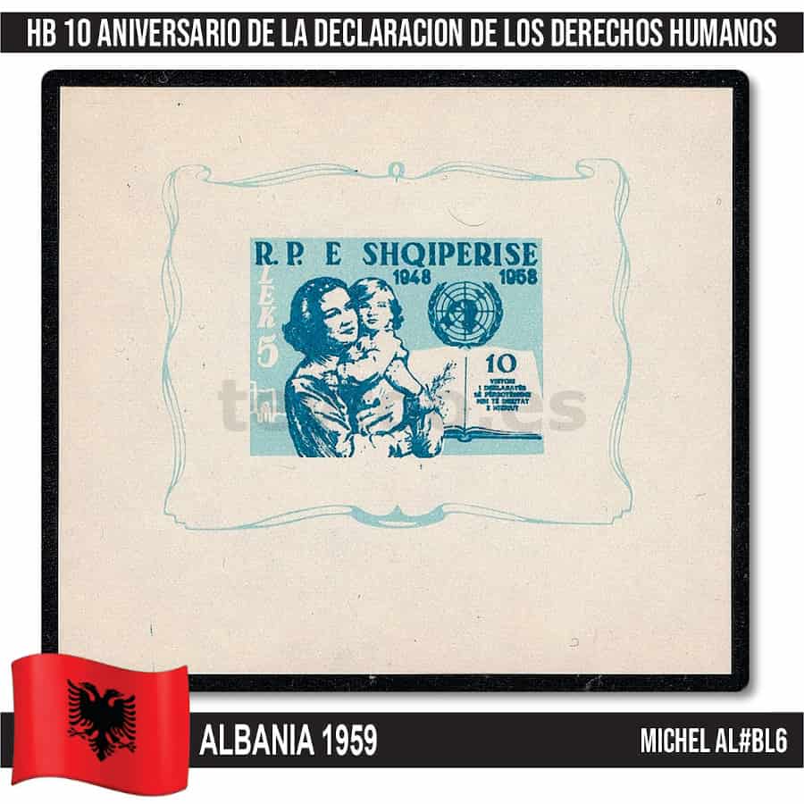 Albania 1959. HB Derechos Humanos (MNH) MI#BL6