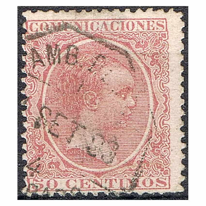 España 1889. Alfonso XIII, 50 c (U) - EDIFIL 224