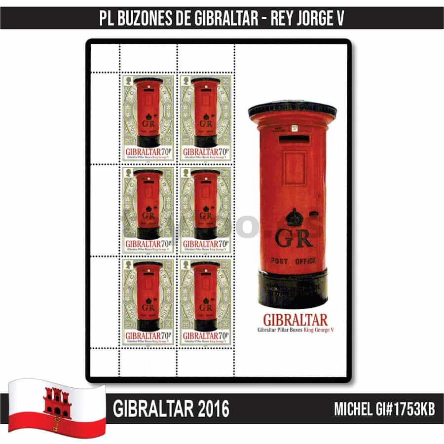 Gibraltar 2016. Buzones de Gibraltar (MNH) MI#1753KB