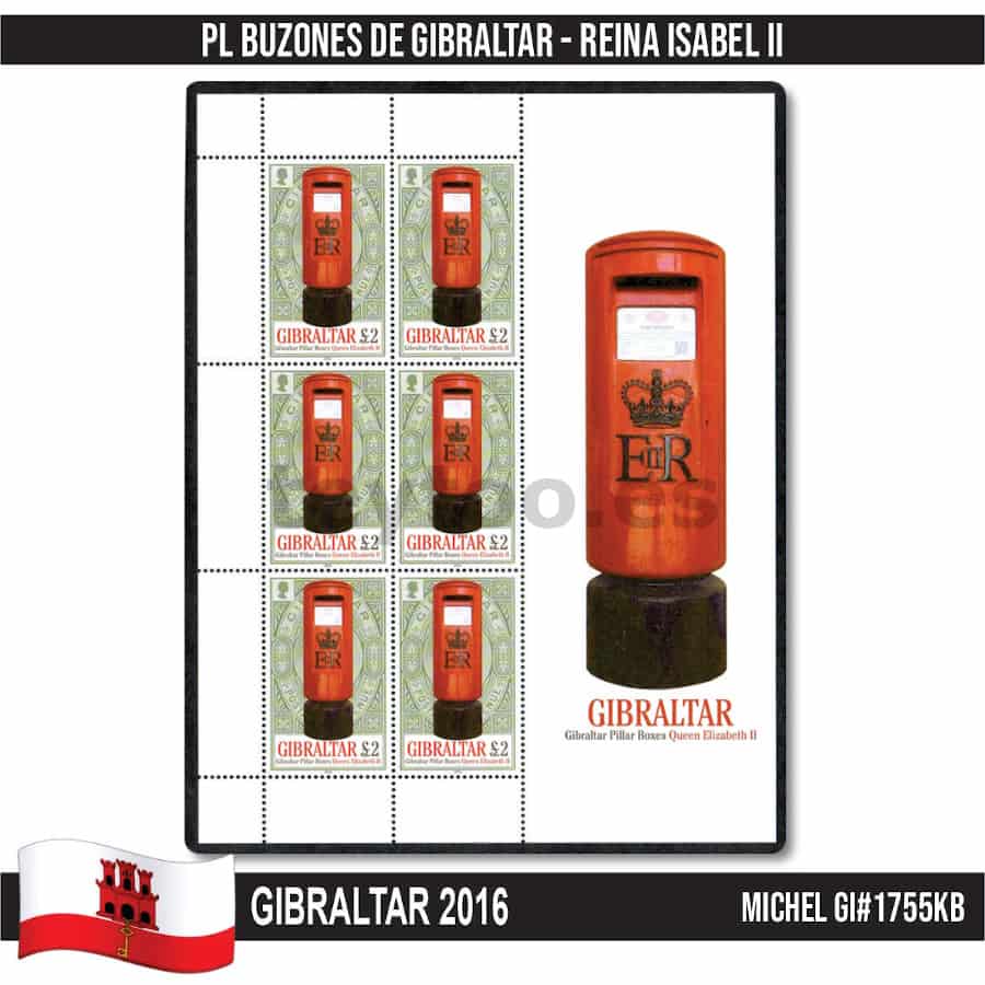 Gibraltar 2016. Buzones de Gibraltar (MNH) MI#1755KB