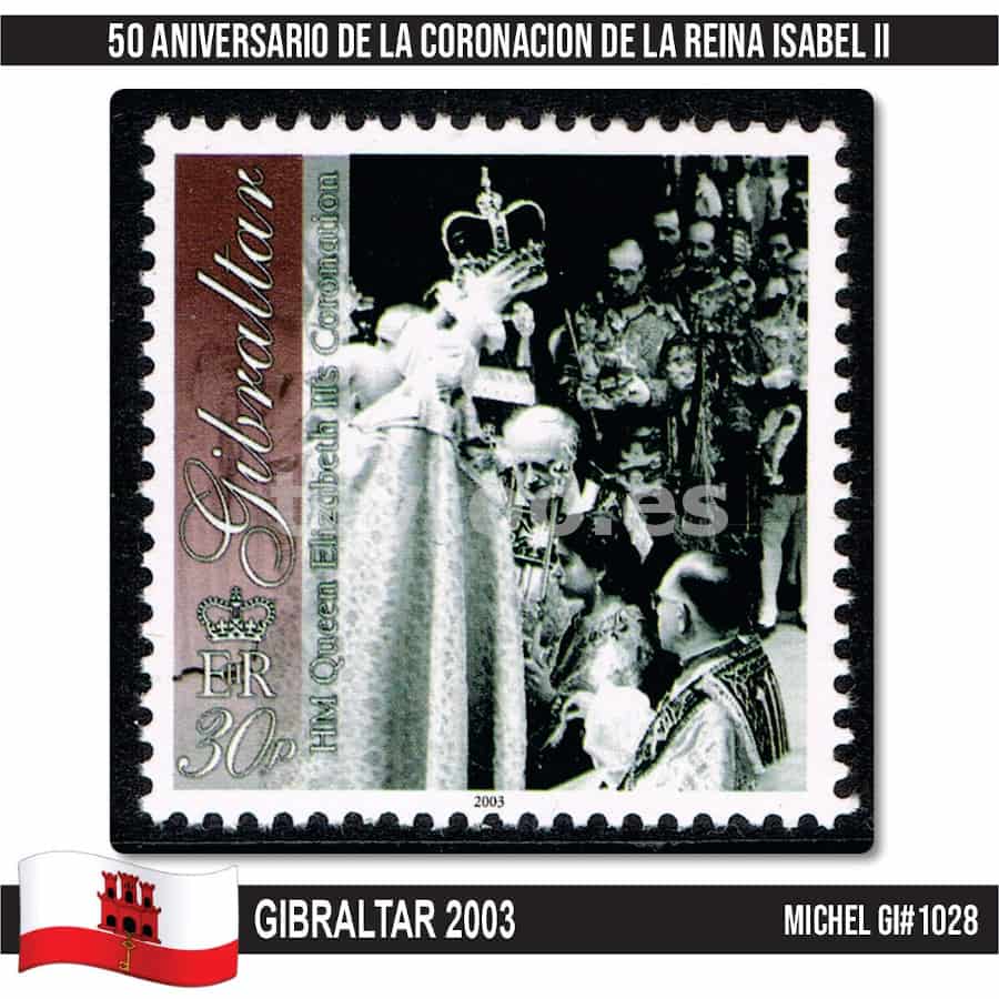 Gibraltar 2003. Aniversario Coronación de Isabel II (MNH) MI#1028