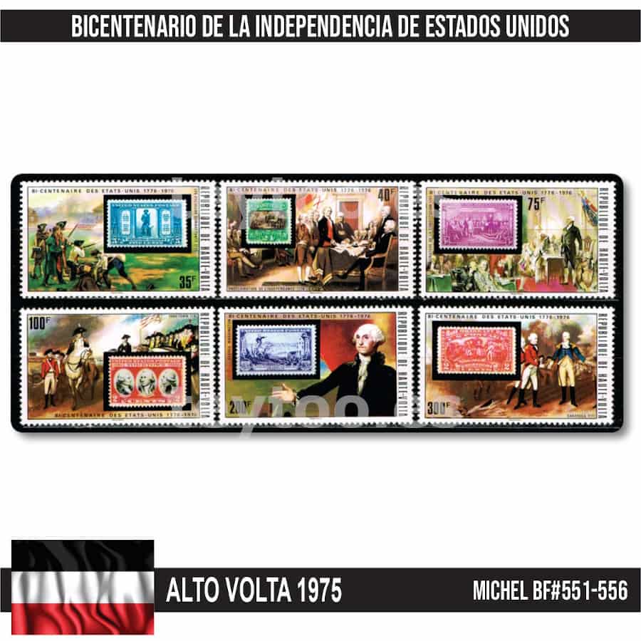 Upper Volta 1975. United States Independence (MNH) MI#551-556