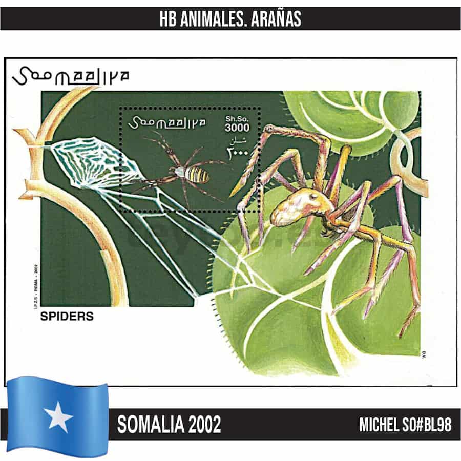 Somalia 2002. HB Animales (Fauna). Arañas (MNH) MI#BL98