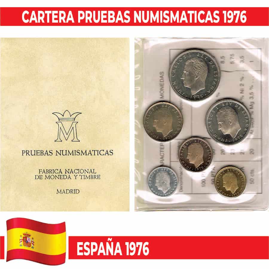 España 1976. Cartera Pruebas Numismáticas 1976 (FDC)