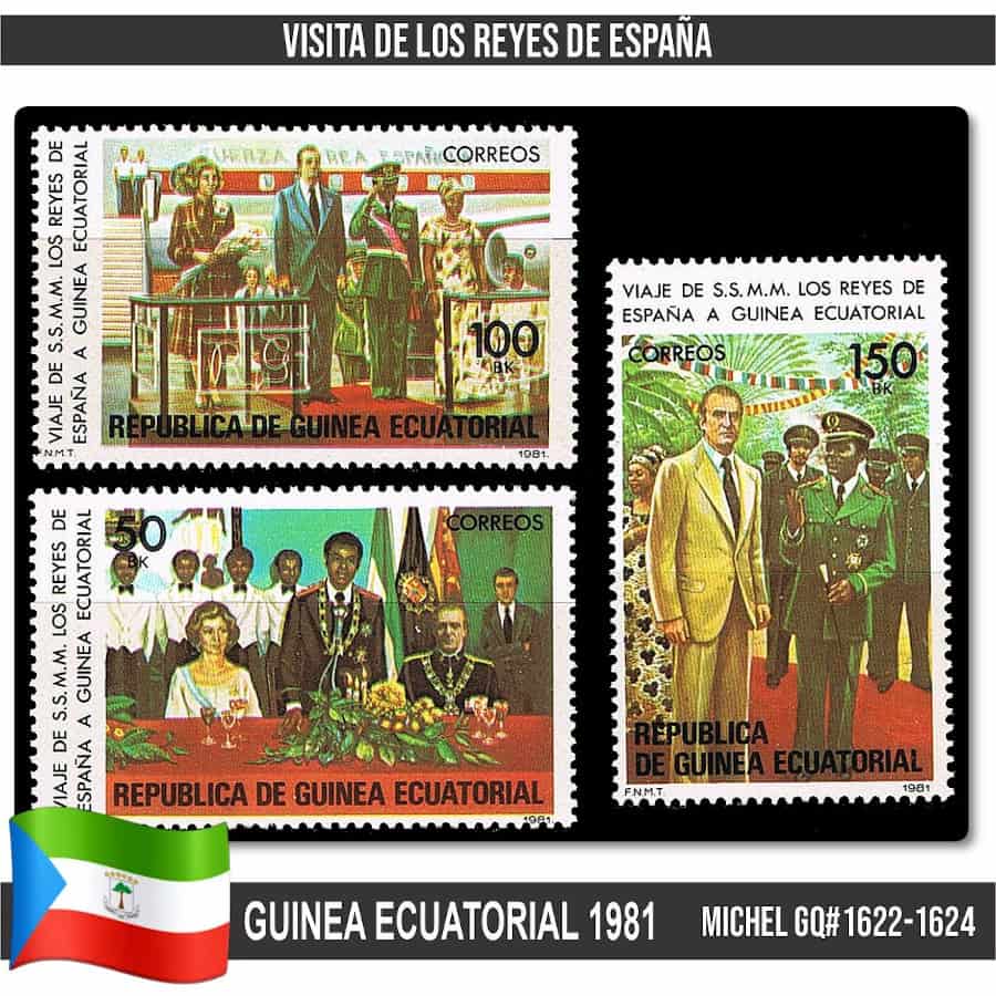 Equatorial Guinea 1981. Visit of the King and Queen of Spain (MNH) MI#1622-1624