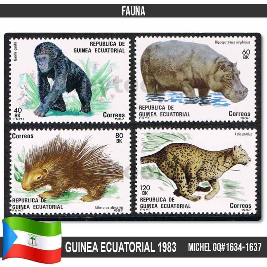 Equatorial Guinea 1983. Fauna (MNH) MI#1634-1637