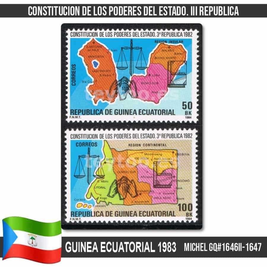 Equatorial Guinea 1983. III Constitution (MNH) MI#1646II-1647