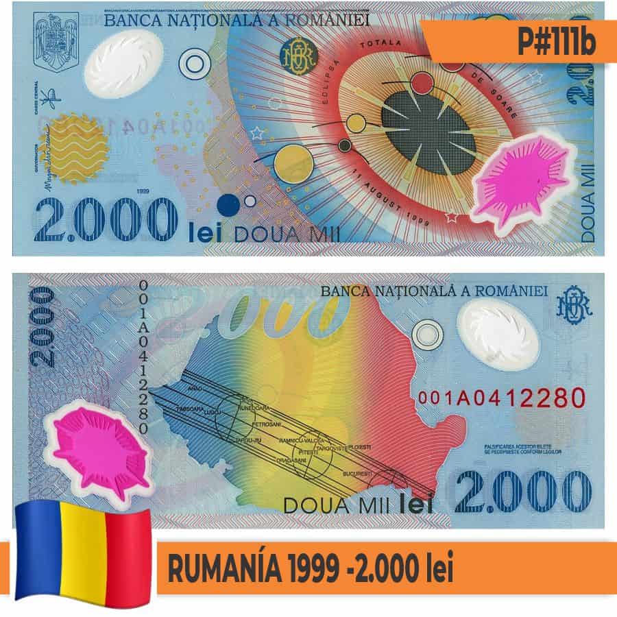 Romania 1999. 2,000 lei (UNC) P#111b