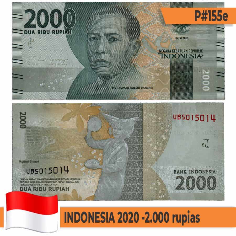 Indonèsia 2020 [BLL] 2.000 rupies. Mohammad Hoesni Thamrin (SC)