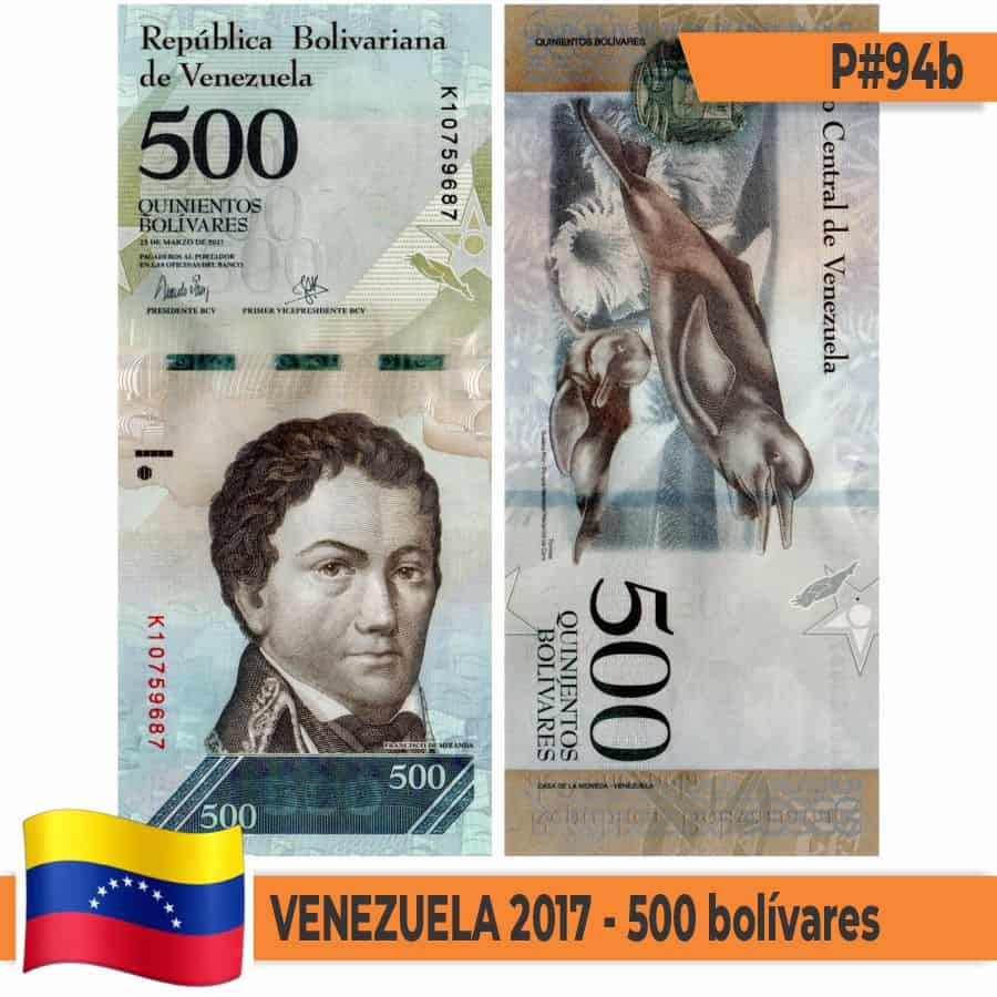 Venezuela 2017 [BLL] 500 Bolivares. Francisco de Miranda (SC)