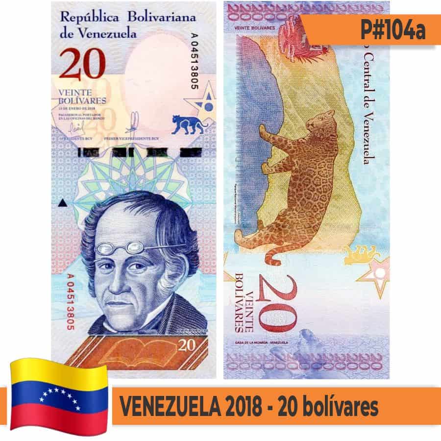 Venezuela 2018 [BLL] 20 Bolivares. Simón Rodríguez (SC)