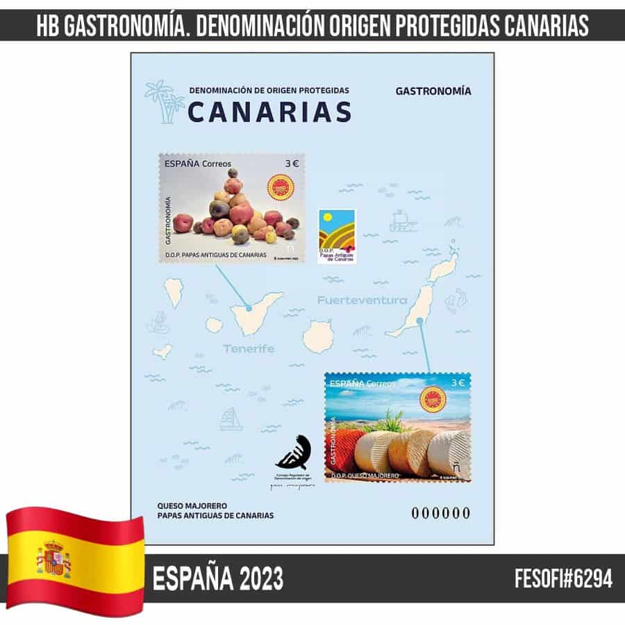 España 2023. HB Gastronomía. D.O.P. Canarias (MNH) FE#6294