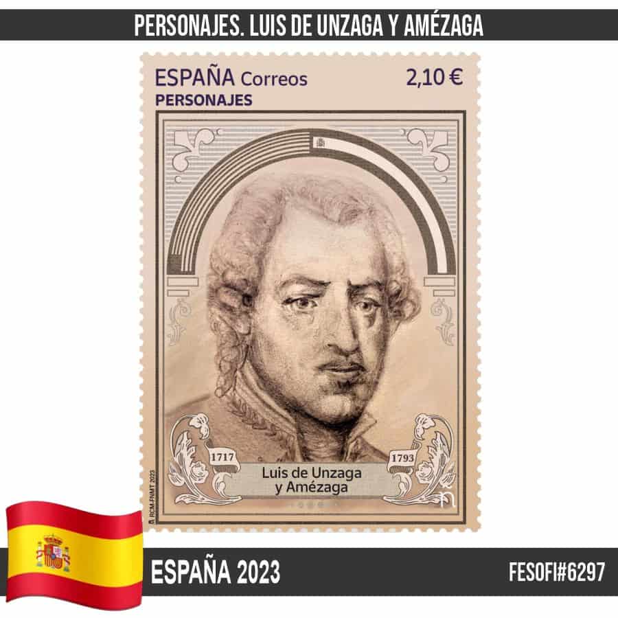 España 2023. Personajes. Luis de Unzaga y Amézaga (MNH) FE#6297