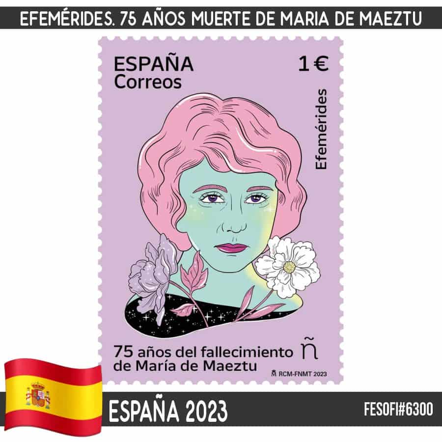 Spain 2023. Ephemeris. 75 Years of death María de Maeztu (MNH) FE#6300