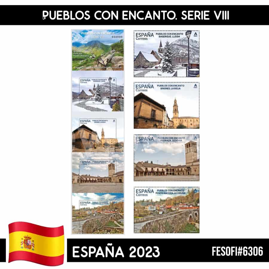 Spain 2023. Charming towns portfolio. Series VIII (MNH) FE#6306