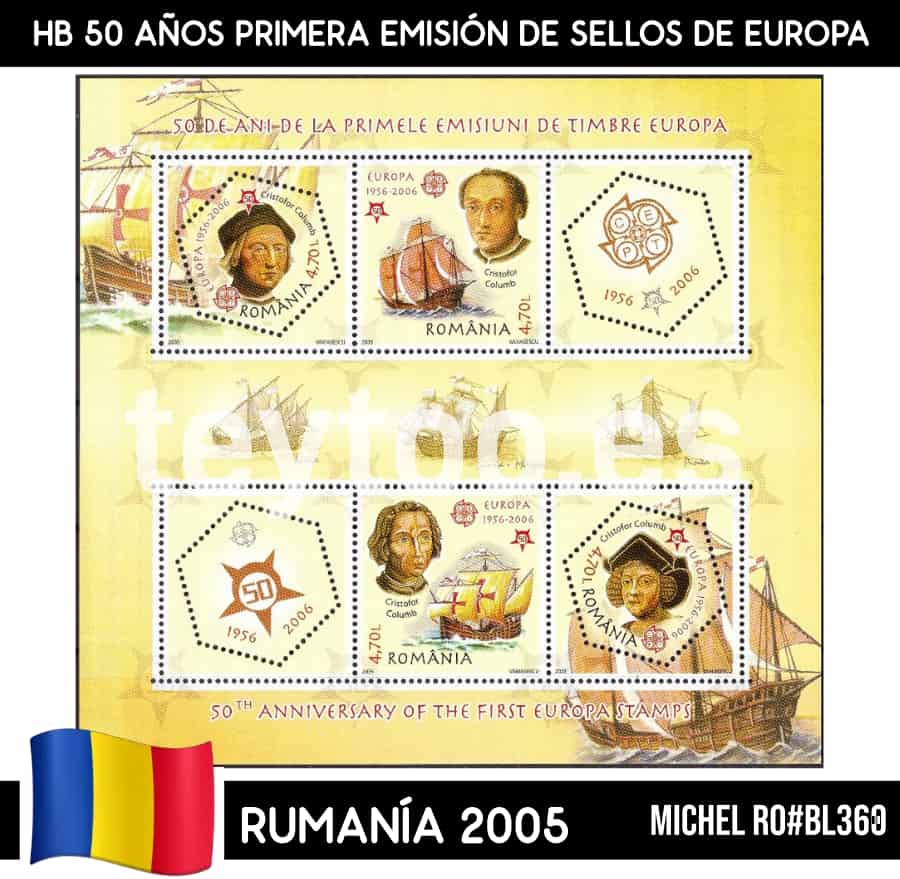 Roumanie 2005. HB 50 ans de timbres de l’Europe (MNH) MI#BL360