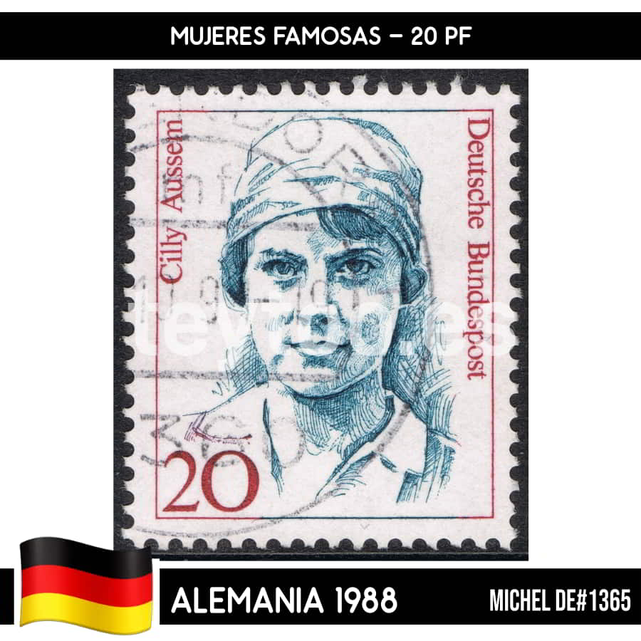 Alemania 1988. Mujeres famosas. 10 Pf (U) MI#1359 (copia)