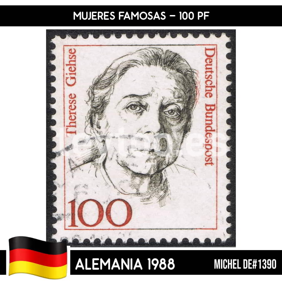 Alemania 1988. Mujeres famosas. 100 Pf (U) MI#1390