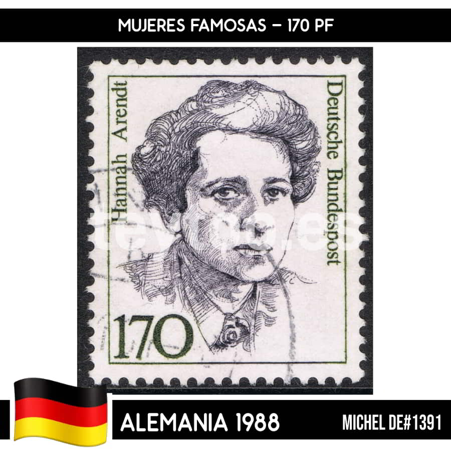 Alemania 1988. Mujeres famosas. 100 Pf (U) MI#1390 (copia)